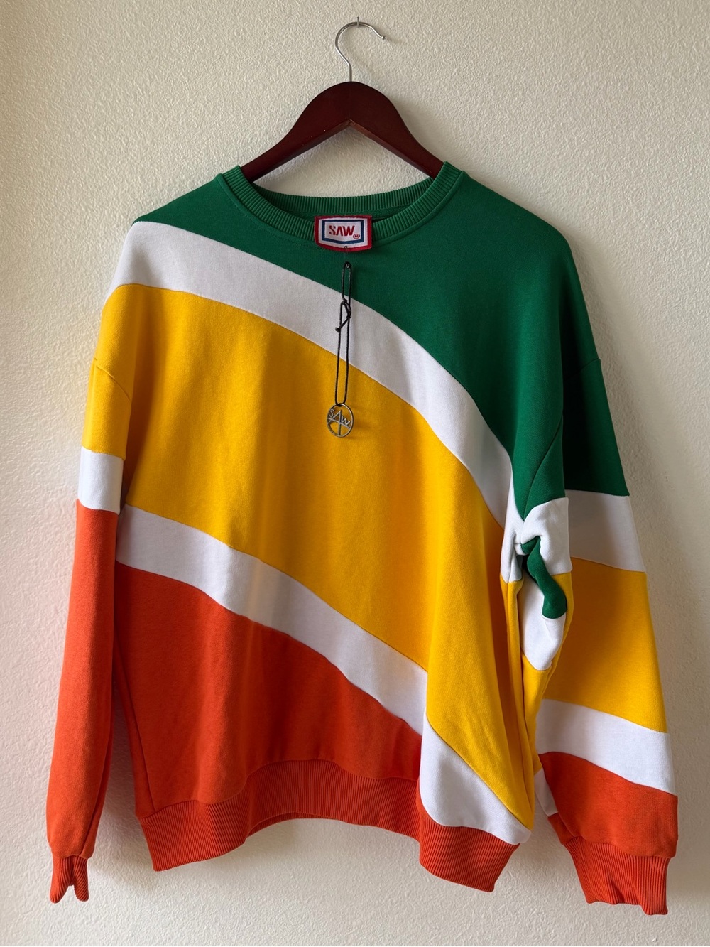NWT SAW Safety Apparel Within Color Block Sweatshirt M